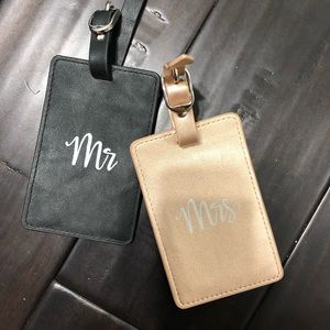 Mr and Mrs luggage tags